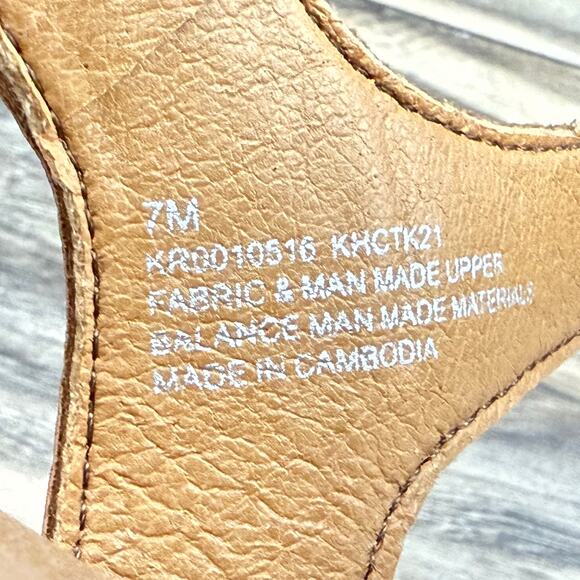 NIB Korks Kork Ease Natalia 7M Knot Clog Sandal Tan Blue Denim PU Tie Dye Combo - Picture 10 of 11